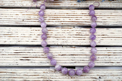 Lavender Amethyst 13-14mm round beads from Madagascar (ETB01705) Natural Gemstone/Unique jewelry/Vintage jewelry/Gemstone necklace