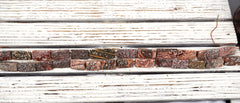 Leopardskin Jasper Triangle Prism matte beads 11.5-16.5mm (ETB01706)  Unique jewelry/Vintage jewelry/Gemstone necklace