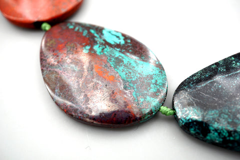 Sonora Sunrise Sunset Cuperite Chrysocolla freeform beads (ETB00929)