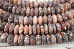 Leopardskin 11-12.5mm Matte Slice beads (ETB01707) Unique jewelry/Vintage jewelry/Gemstone necklace