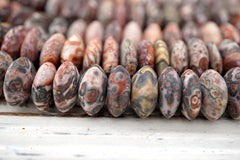Leopardskin 11-12.5mm Matte Slice beads (ETB01707) Unique jewelry/Vintage jewelry/Gemstone necklace