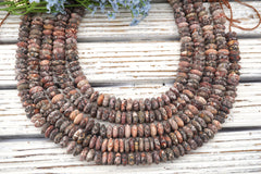 Leopardskin 11-12.5mm Matte Slice beads (ETB01707) Unique jewelry/Vintage jewelry/Gemstone necklace