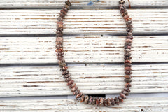 Leopardskin 11-12.5mm Matte Slice beads (ETB01707) Unique jewelry/Vintage jewelry/Gemstone necklace
