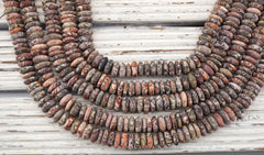 Leopardskin 11-12.5mm Matte Slice beads (ETB01707) Unique jewelry/Vintage jewelry/Gemstone necklace