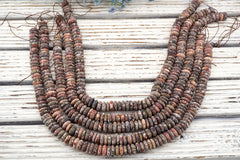 Leopardskin 11-12.5mm Matte Slice beads (ETB01707) Unique jewelry/Vintage jewelry/Gemstone necklace