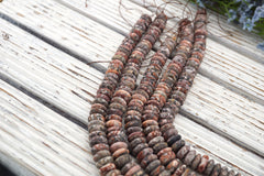 Leopardskin 11-12.5mm Matte Slice beads (ETB01707) Unique jewelry/Vintage jewelry/Gemstone necklace