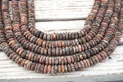 Leopardskin 11-12.5mm Matte Slice beads (ETB01707) Unique jewelry/Vintage jewelry/Gemstone necklace