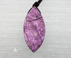 Rare & Natural Purpurite freeform pendants (ETP00257)