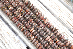 Leopardskin 11-16mm Slice beads (ETB01714) Unique jewelry/Vintage jewelry/Gemstone necklace