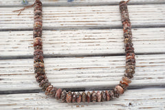 Leopardskin 11-16mm Slice beads (ETB01714) Unique jewelry/Vintage jewelry/Gemstone necklace