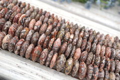 Leopardskin 11-16mm Slice beads (ETB01714) Unique jewelry/Vintage jewelry/Gemstone necklace