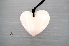 Pink Opal heart shape pendant (ETP00137)