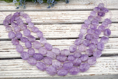 Lavender Amethyst 15-17mm Irregular beads (ETB01717) Natural Gemstone/Unique jewelry/Vintage jewelry/Gemstone necklace