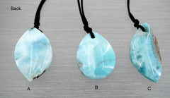 Rare and natural exotic Larimar freeform pendants (ETP00174)