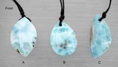 Rare and natural exotic Larimar freeform pendants (ETP00174)