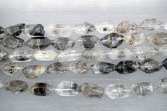 Tourmalinated Quartz 10-14.5mm unshaped beads (ETB00723)