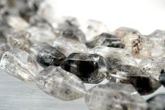 Tourmalinated Quartz 10-14.5mm unshaped beads (ETB00723)