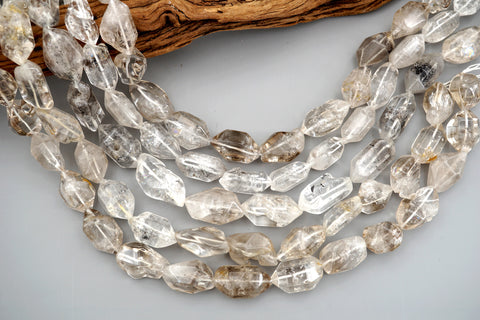 Tourmalinated Quartz 12.5-18mm unshaped beads (ETB00724)