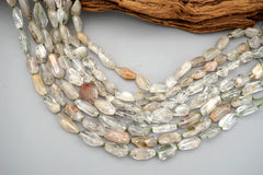 Crystal With White Phantoms faceted beads (ETB00442)
