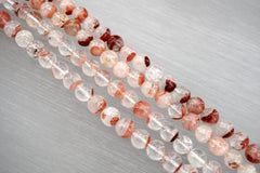 Red Hematoid Quartz 9-9.5mm round beads (ETB01328)