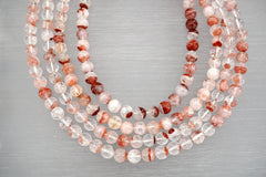 Red Hematoid Quartz 9-9.5mm round beads (ETB01328)