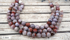 Moroccan Agate 13-18mm Round beads (ETB01694)  Unique jewelry/Vintage jewelry/Gemstone necklace