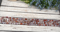 Moroccan Agate 5-12mm Round beads (ETB01696)  Unique jewelry/Vintage jewelry/Gemstone necklace