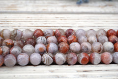 Moroccan Agate 5-12mm Round beads (ETB01696)  Unique jewelry/Vintage jewelry/Gemstone necklace