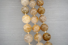 Rutilated Quartz 14.5-16mm round beads (ETB00123)