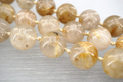 Rutilated Quartz 14.5-16mm round beads (ETB00123)