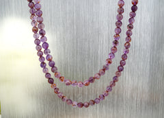 Cacoxenite Amethyst/Super 7 round beads 7-7.5mm (ETB01341)