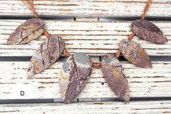 Matte Sonoran Dendrite Rhyolite freeform beads (ETB01697) Unique jewelry/Vintage jewelry/Gemstone necklace