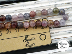 Spinel (Multi-colour) 6mm round beads (ETB01023)