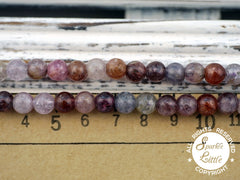 Spinel (Multi-colour) 6mm round beads (ETB01023)