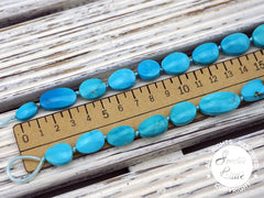 Stabilized Kingman Turquoise 8-13mm freeform beads (ETB01053)