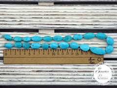 Stabilized Kingman Turquoise 9-12mm freeform beads (ETB01066)