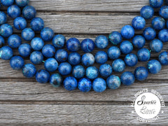 Rare and beautiful Shattuckite 10.5 - 11mm round beads (ETB01071)