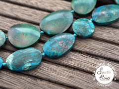 Natural Amazing Blue Peruvian Chrysocolla freeform beads (ETB01074)