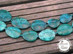 Natural Amazing Blue Peruvian Chrysocolla freeform beads (ETB01075)