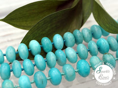 Peruvian Amazonite 13-14mm rondelle beads (ETB01095)