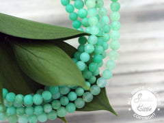 Matte Chrysoprase AA grade 4-4.5mm round beads (ETB01096)