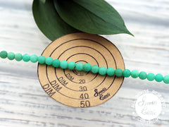 Matte Chrysoprase AA grade 3-4mm round beads (ETB01097)