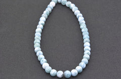 Rare Larimar 9-10mm round beads (ETB01101)