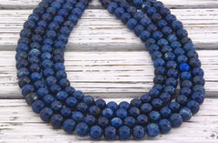 Rare and beautiful Shattuckite 8-9mm round beads (ETB01104)