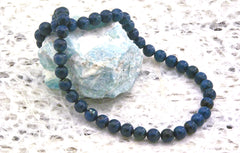 Rare and beautiful Shattuckite 8-9mm round beads (ETB01104)