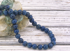 Rare and beautiful Shattuckite 8-9mm round beads (ETB01104)