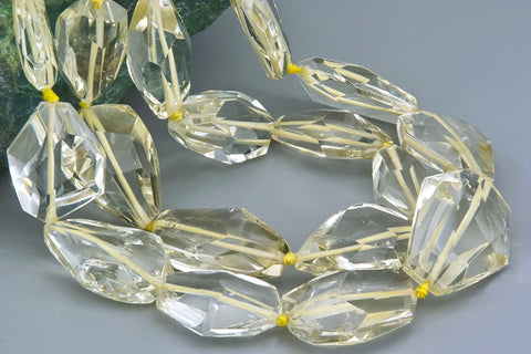 Natural Citrine quartz faceted beads A grade (ETB01114)