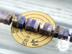 Matte Wyominy Amethyst Sage 9.5-10.5mm cube beads  (ETB01159)