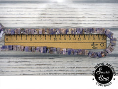 Matte Wyominy Amethyst Sage 9.5-10.5mm cube beads  (ETB01159)