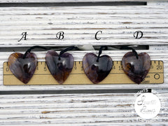 Cacoxenite Amethyst Heart Shape Pendants (ETP00270)